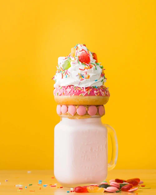 Batido de fresa con crema